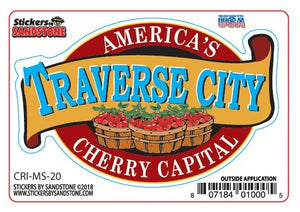 Traverse City Cherry Basket Sticker