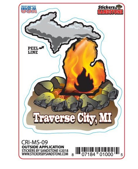 Michigan Bonfire Sticker